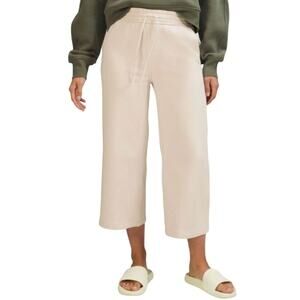 Lululemon Loungeful High-Rise Wide Leg Crop in White Opal size 4